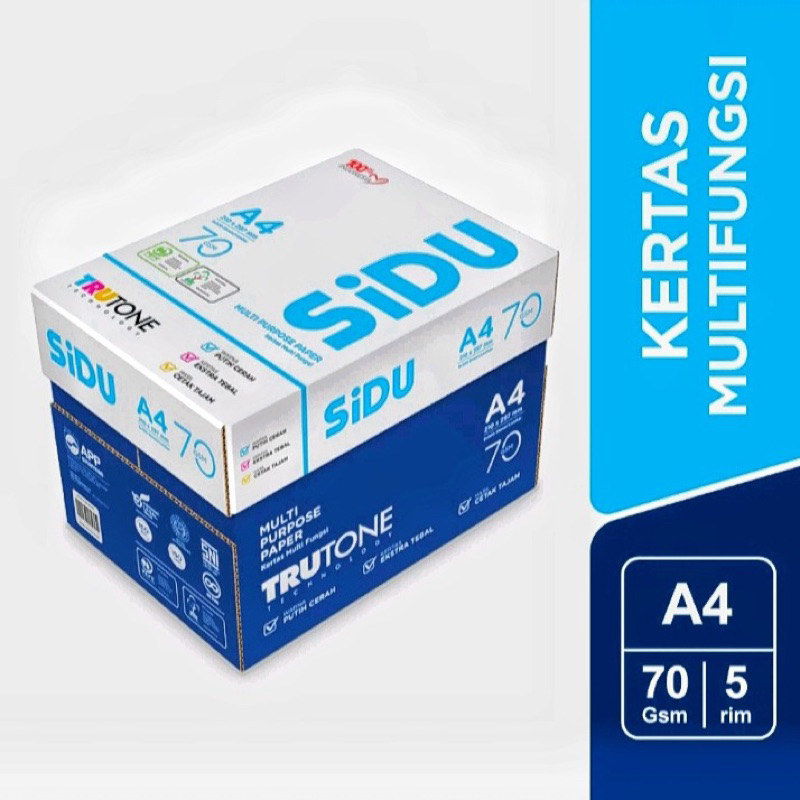 

Kertas HVS A4 70 GSM SiDU Karton