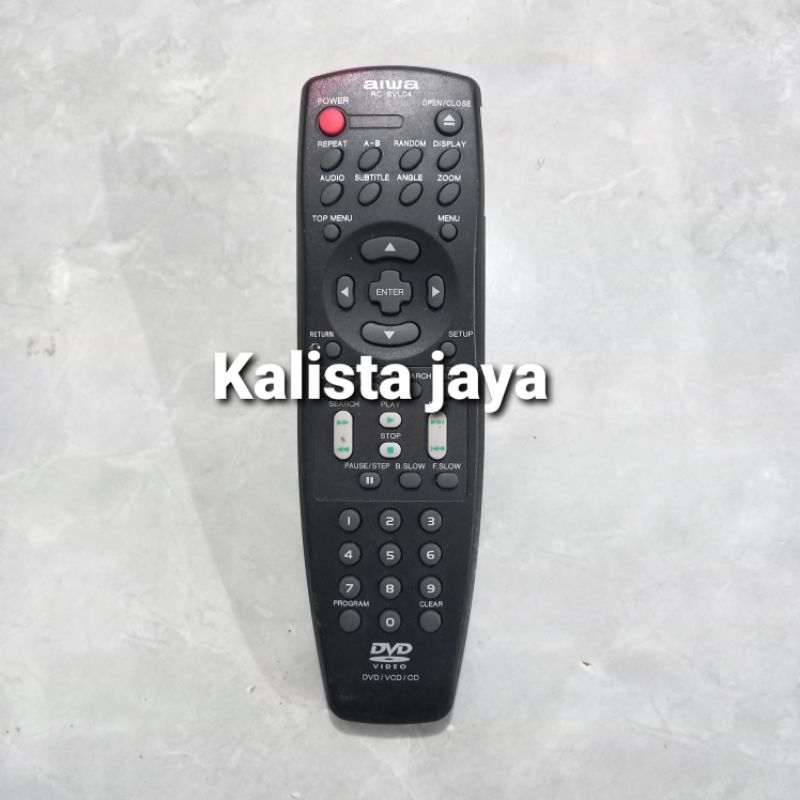 REMOTE REMOT DVD VCD AIWA RC-BVL04 ORIGINAL ASLI