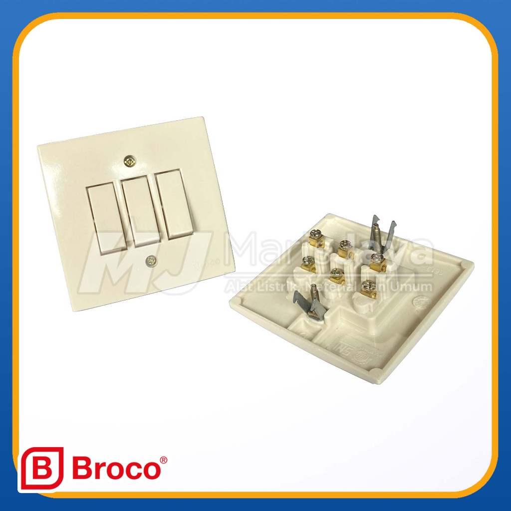 Saklar Tiga/ Saklar Triple Inbow (IB) BROCO Art.6613