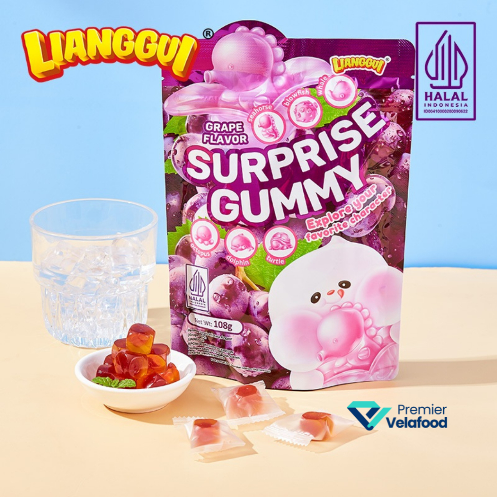 

[HALAL] LIANGGUI SUPRISE CANDY ANGGUR | PERMEN BUAH RASA ANGGUR - 108 gr