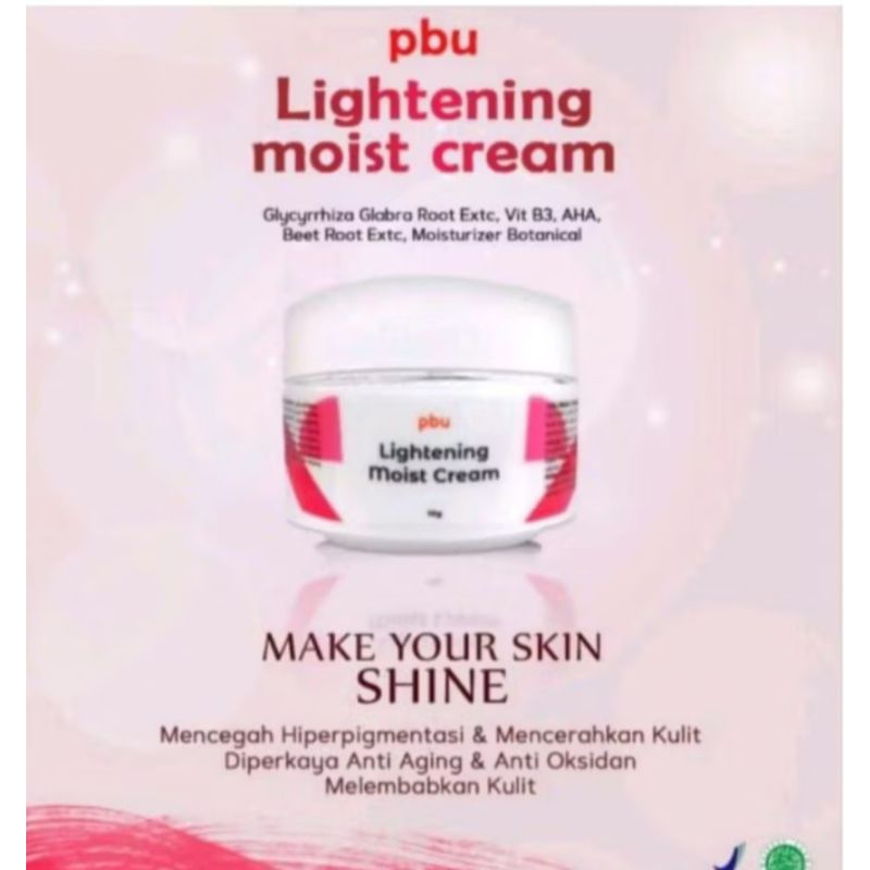 pbu lightening moist cream (night cream whitening)