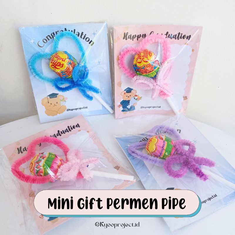 

[KYOO] MINI GIFT PERMEN PIPE Chupa Chups Mini Gift Lucu Graduation Birthday Hadiah Mini Candy Gift