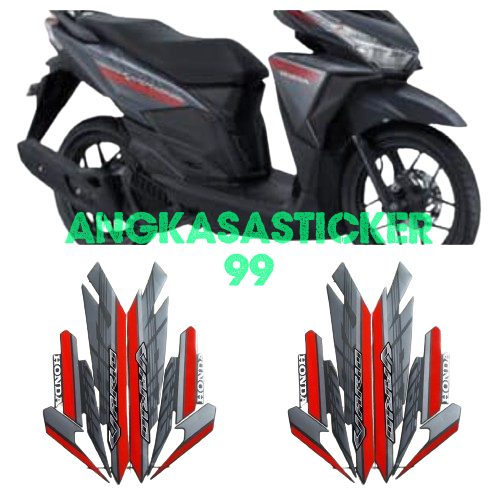 sticker striping body motor vario 125 tahun 2017 motor hitam