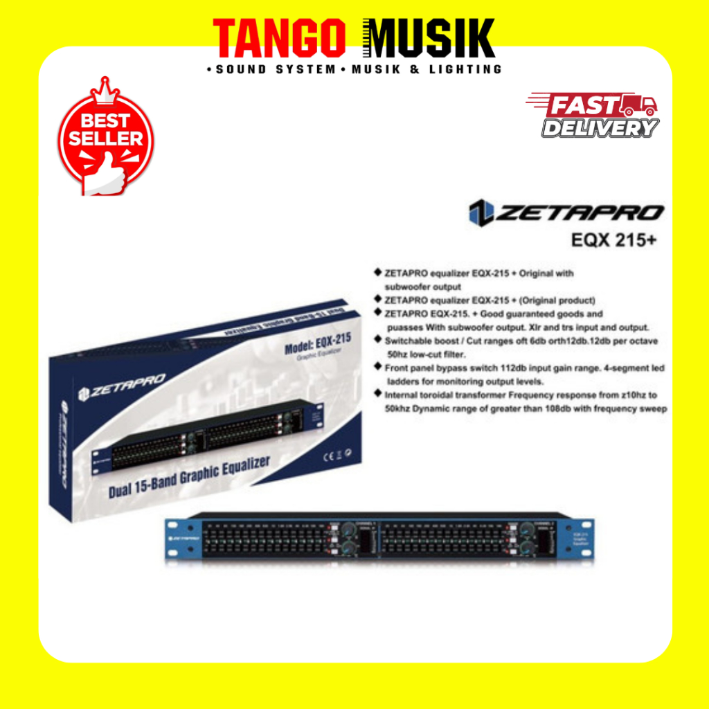 Equalizer/equaliser ZETAPRO EQX215 /eqx 215 Equaliser +Subwoofer Original / Equalizer Zetapro EQX 21