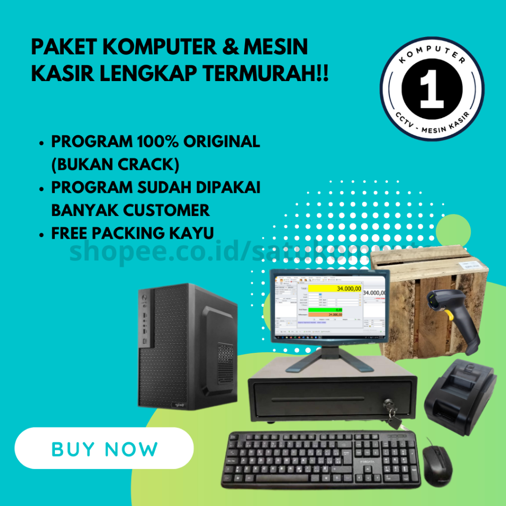 Paket Komputer Kasir Murah Berkualitas Lengkap,Program Orifinal cocok untuk toko sembako,toko kelont