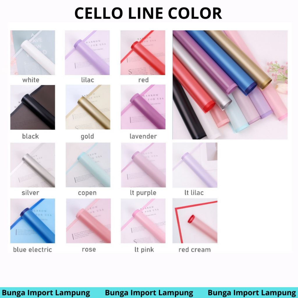 

(PACK)Kertas Cellophane LINE COLOR Flower Wrapping/kertas buket murah ISI 20 lembar