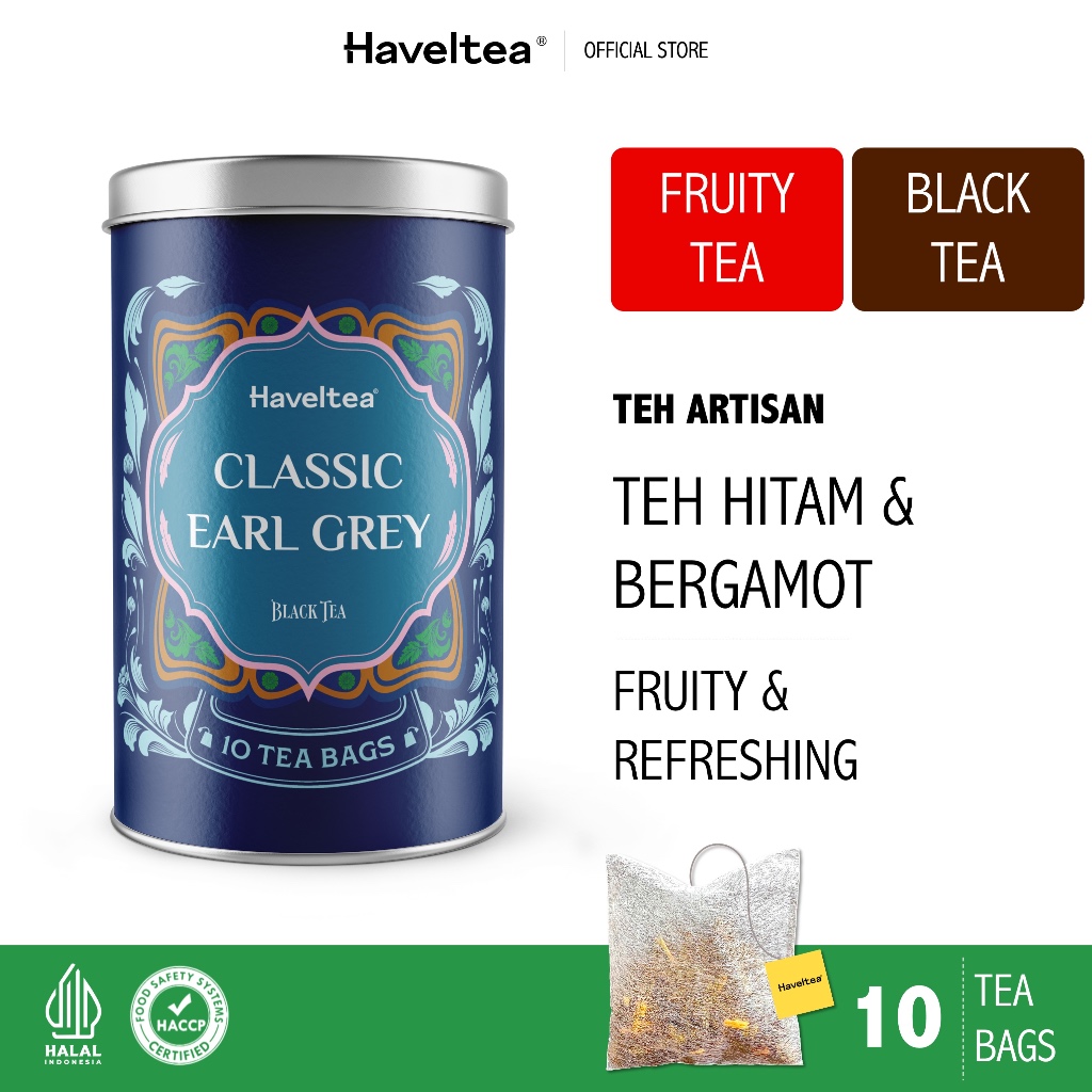 

CLASSIC EARL GREY | Big Tin | Haveltea | Teh Hitam Bergamot Indonesia