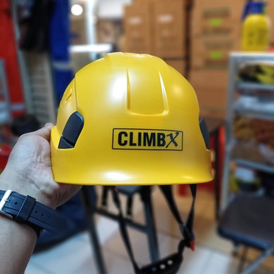 Helm Safety Climbing Kuning / Helm Safety Panjat Tebing Murah / Helm Safety Climbx Orange