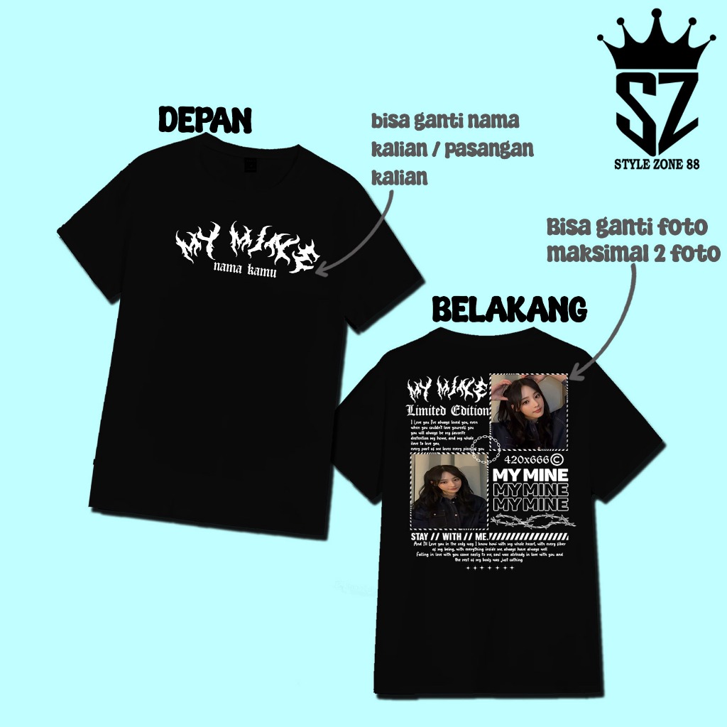 Baju Sablon Custom Foto Sendiri Kaos Sablon Foto Satuan Kaos Pria dan Wanita Distro kaos aesthetic