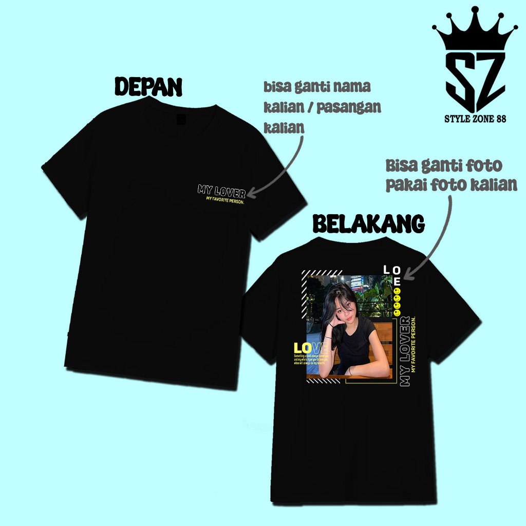 Baju Sablon Custom Foto Sendiri Kaos Sablon Foto Satuan Kaos Pria dan Wanita Distro kaos aesthetic