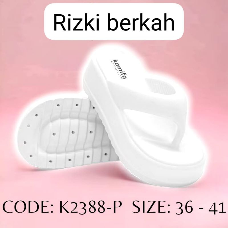 sandal wedges wanita tinggi 6 cm sandal jepit wanita hak tinggi