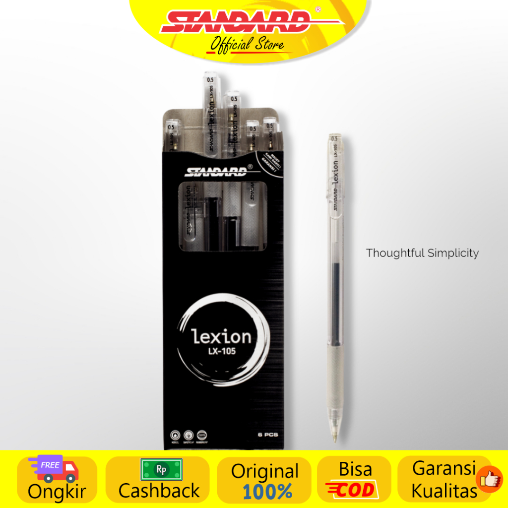 

Standard - Pulpen Lexion 0.5 LX-105 ( Alat Tulis / Pen / Ballpoint / Pena )