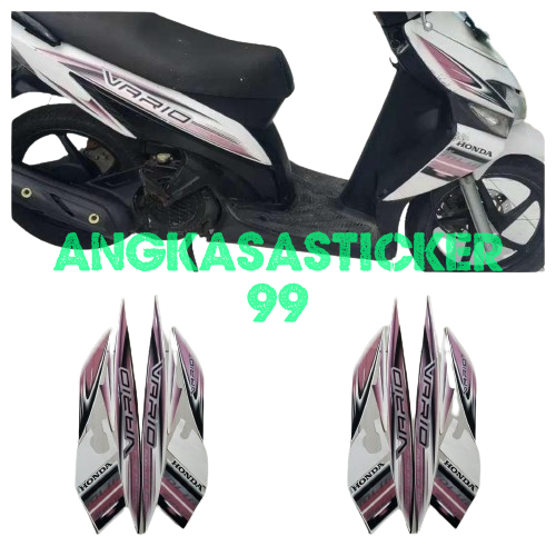 sticker striping body motor vario cw 110 2008 putih-pink