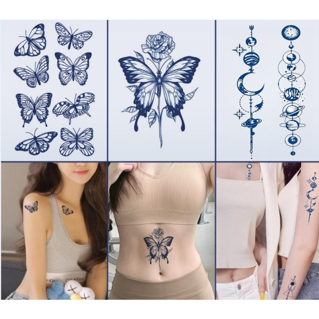 [COD&Ready Stock]✨Bali Paper Inik Tatto,Tato Tahan Air,Stiker Tato Fruit Ink,15 Hari Tato Temporer A