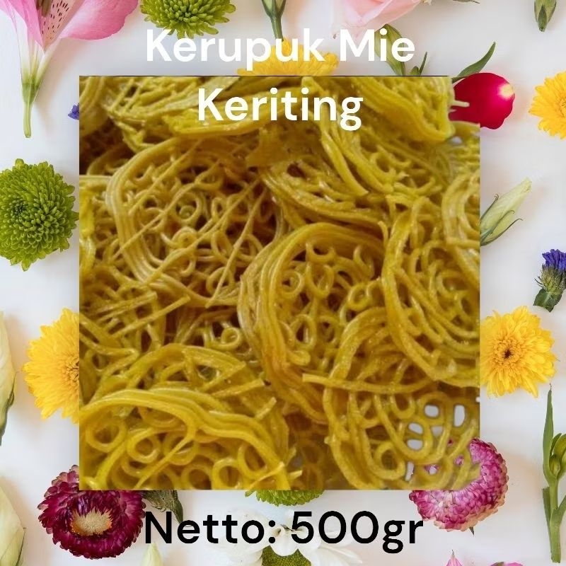 

Kerupuk Mie Keriting Mentah Kemasan 500gr