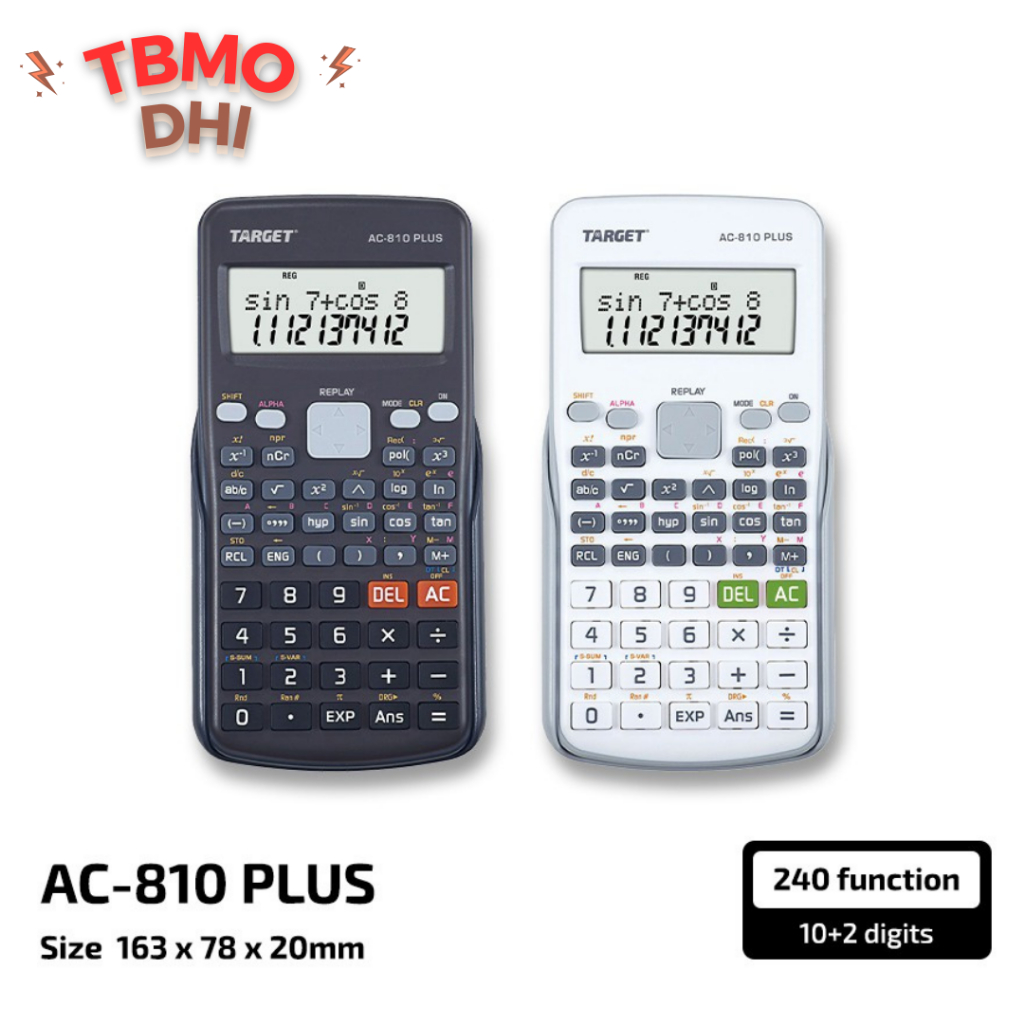 

TBMO Kalkulator Target AC-810 PLUS - Scientific Calculator - 240 Fungsi