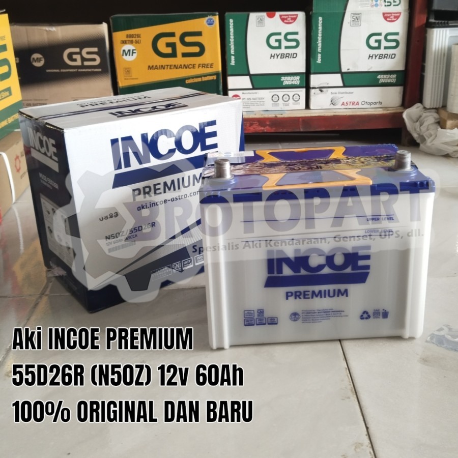 Aki Mobil Isuzu Elf NKR Truk, Subaru Exiga, Hyundai Elantra INCOE N50Z PREMIUM Aki Basah ORI ASTRA