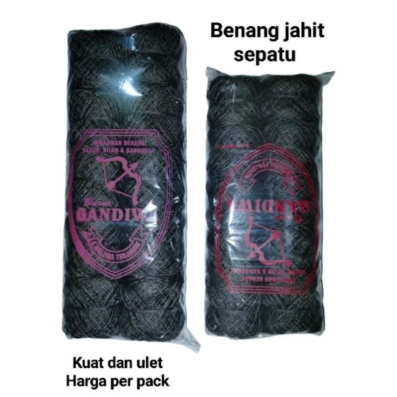 Benang jahit sepatu benang Nilon hitam
