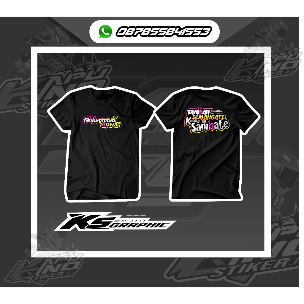 Sablon Kaos Custom Racing