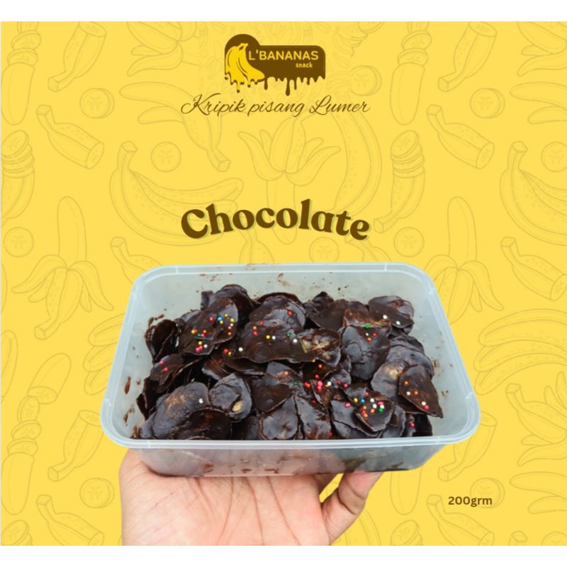 

kripik pisang lumer varian coklat