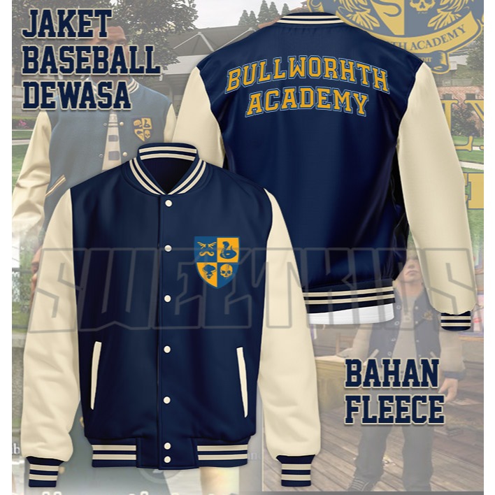 Jaket Baseball Bullworth Academy / Jaket Bully Bullworth Varsity