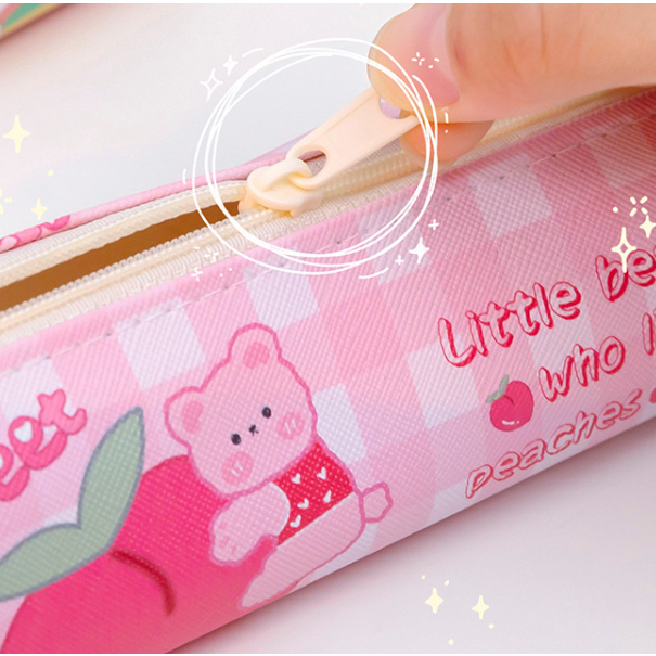 

SIMPLE CARTOON PENCIL CASE Tempat Pensil Sleting Bahan Kain