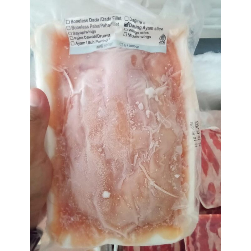 

Dada Ayam Slice Paha Ayam Slice Rac Non Organik Makanan Frozen Dan Halal 500g