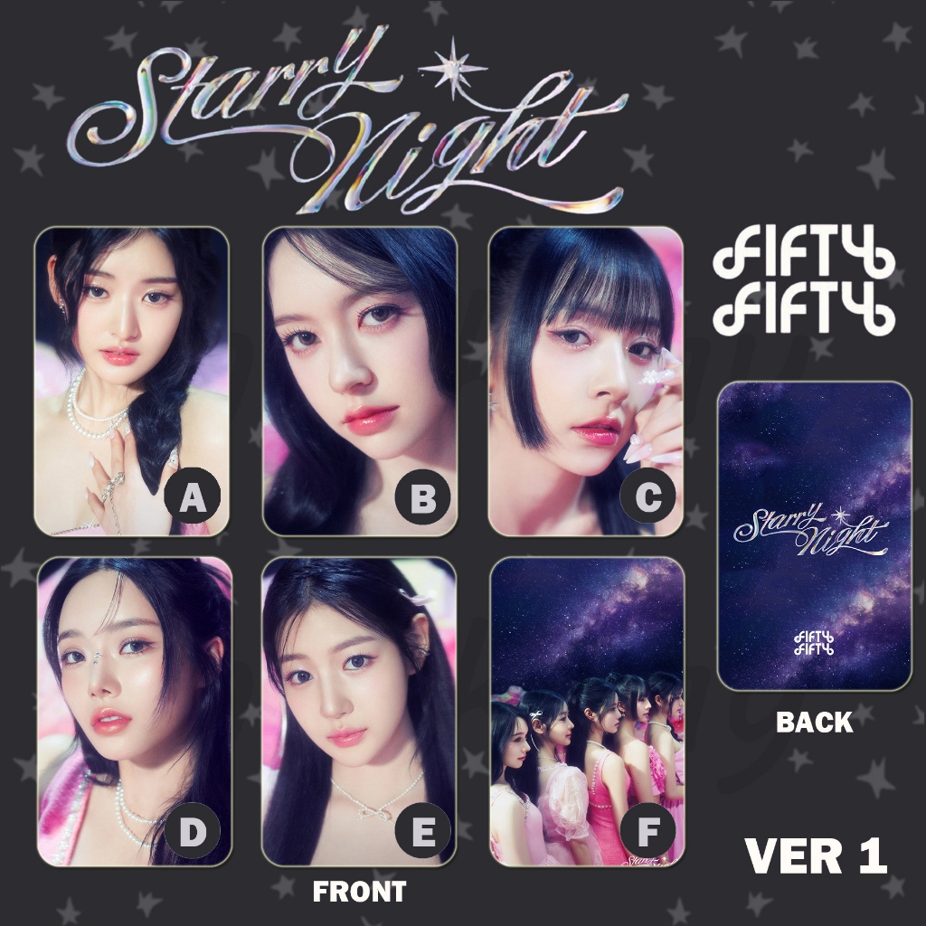 PC-1769, Unofficial Photocard Fifty Fifty Love Tune: Starry Night 2 sisi