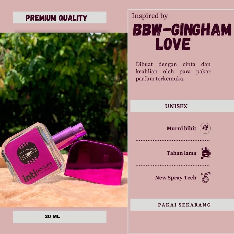 PARFUM BBW-GINGHAM LOVE 30ML MURNI BIBIT NON ALKOHOL / gambar hanya inspirasi Aroma Perfume