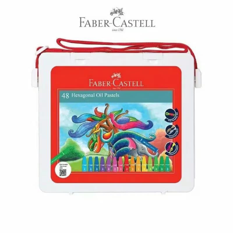 

Crayon Faber Castell 48 Warna / Hexagonal Oil Pastel 48 Faber Castell