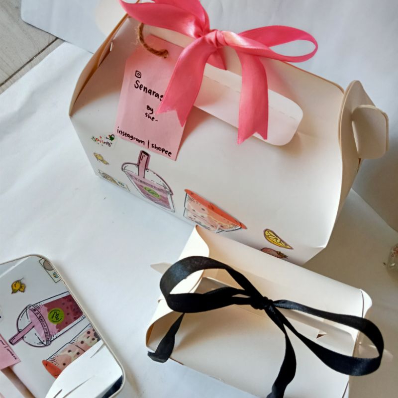 

gable box hampers(hanya box)| hampers Snack giftbox lucu versi girls for gift ultah,sempro,dll