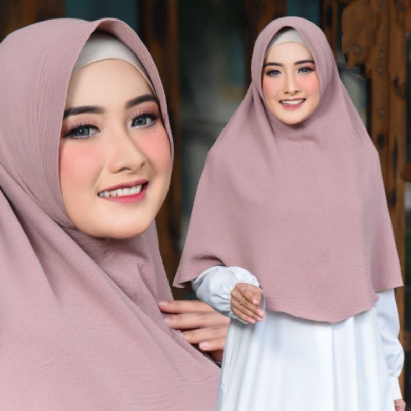 Jilbab Hijab Bergo L Pet Antem Cringkel Airflow Premium