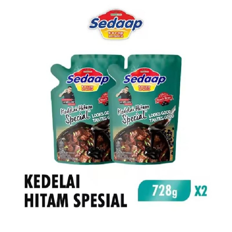 

[Paket Isi 2] Sedaap Kecap Manis Kedelai Hitam Spesial Pouch 520ml / 728gr