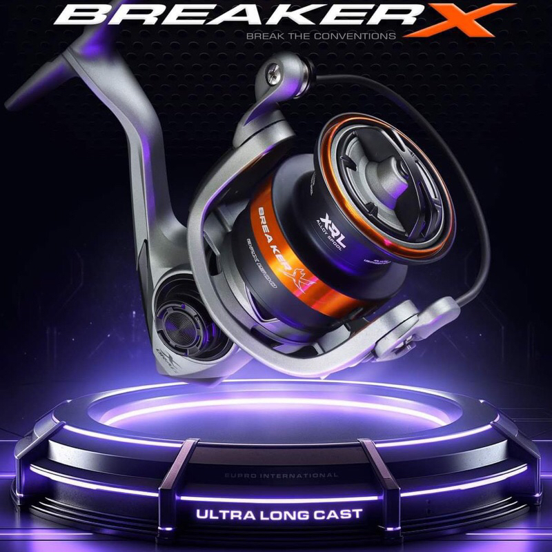 Reel Eupro BREAKER X Spinning 6BB qSize 1500 / 2500 Gulungan Pancing Kolam Dan UL Spin Power Handle