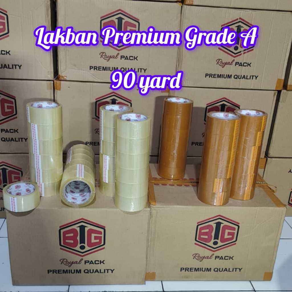 

Lakban Bening/Coklat 90 Yard x 4.5cm Grade A - Perekat Kuat dan Tahan Lama
