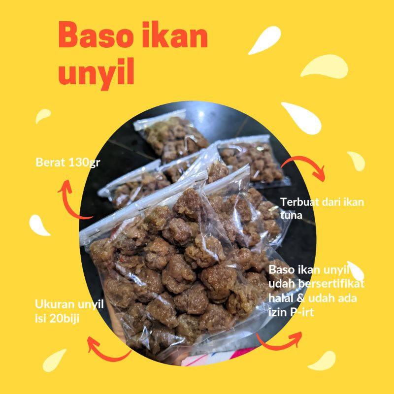 

Baso ikan unyil/ikan tuna/tanpa bumbu/bumbu bisa beli terpisah