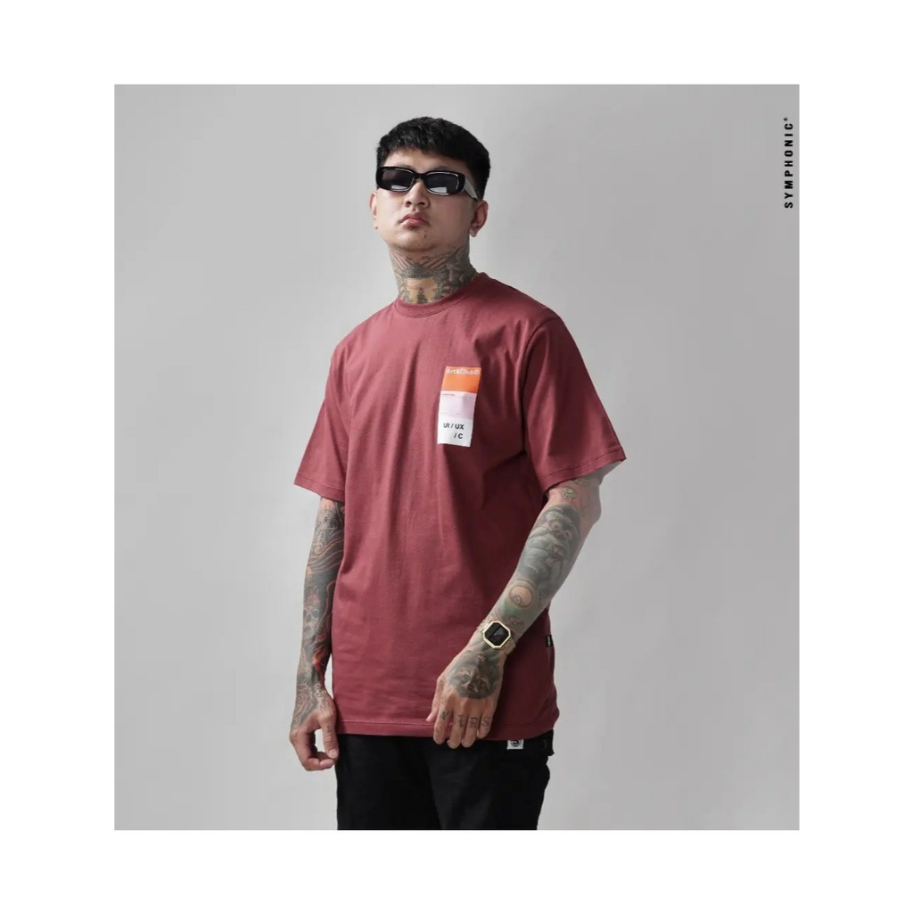 SYMPHONIC - T Shirt UI UX Maroon