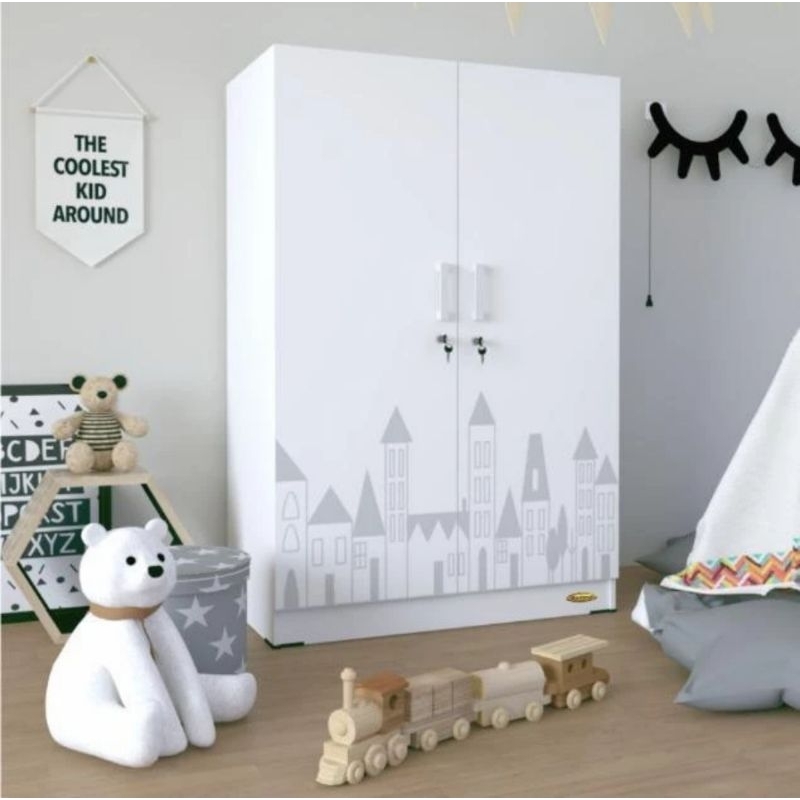 lemari anak putih baby loker lemari remaja lemari kost