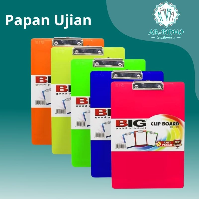 

Papan Ujian F4 Transparan Big 5001 - Clip Board Transparent Plastik