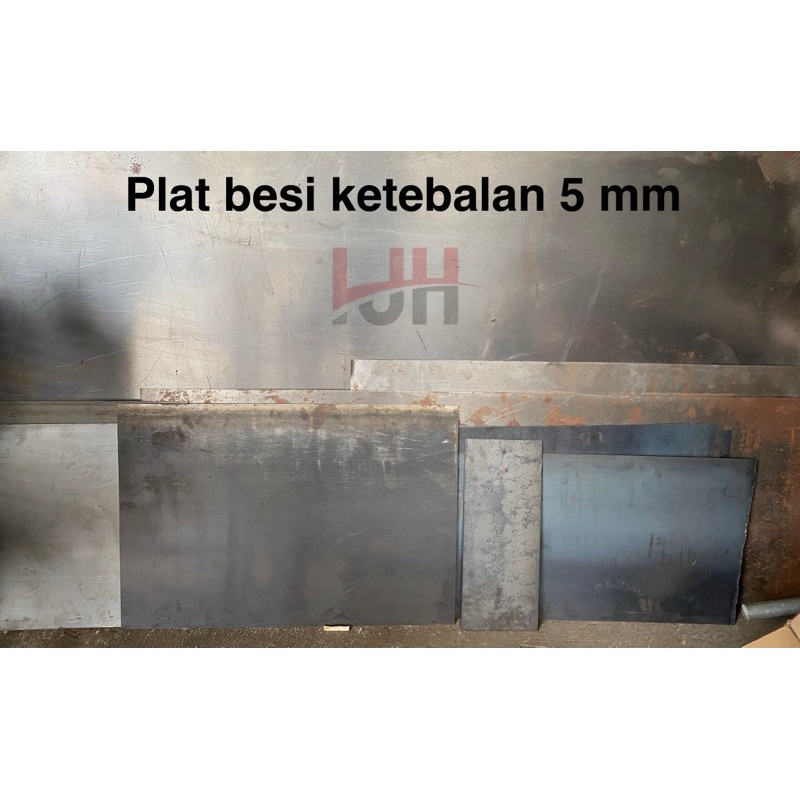 Plat eser hitam plat besi tebal 5mm .