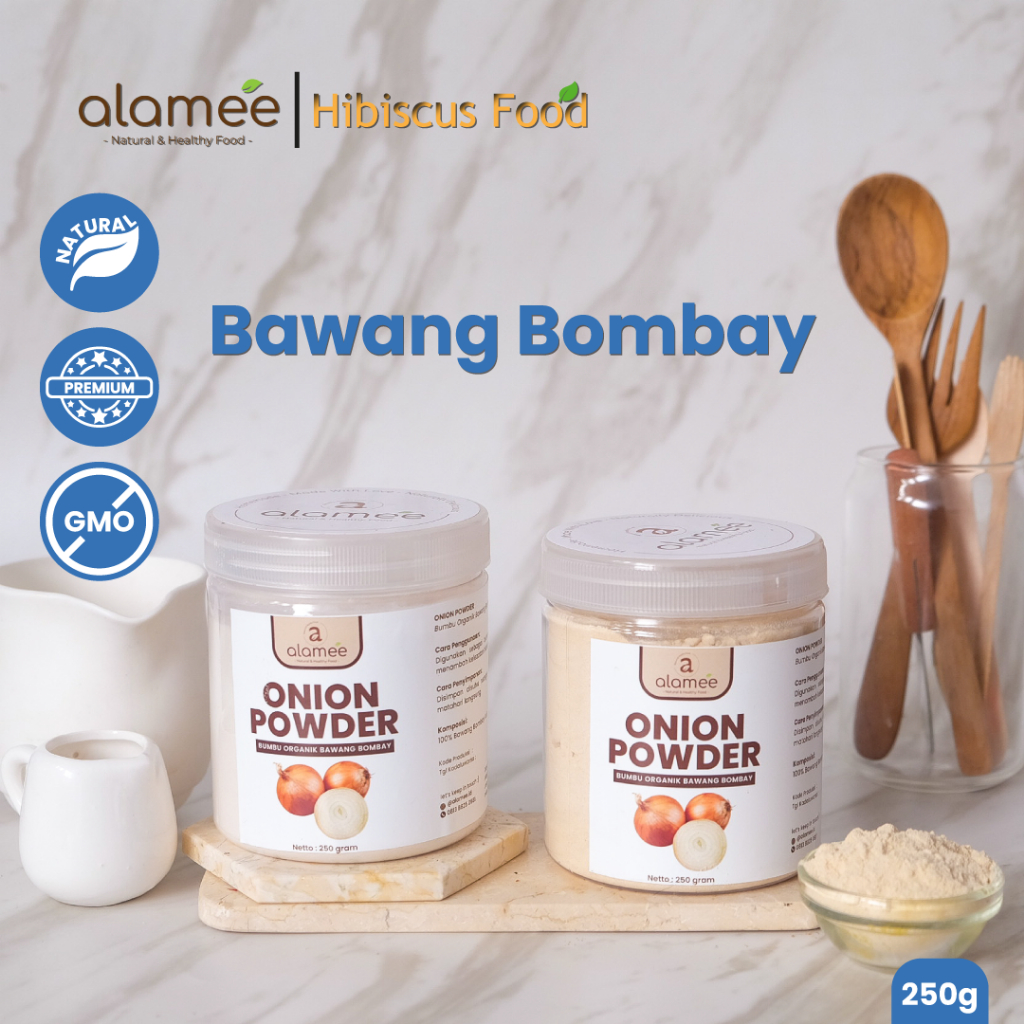 

Bumbu Bawang Bombay Bombai Bubuk Onion Powder Rempah Bubuk Dapur Organik Murni Asli Tanpa Campuran