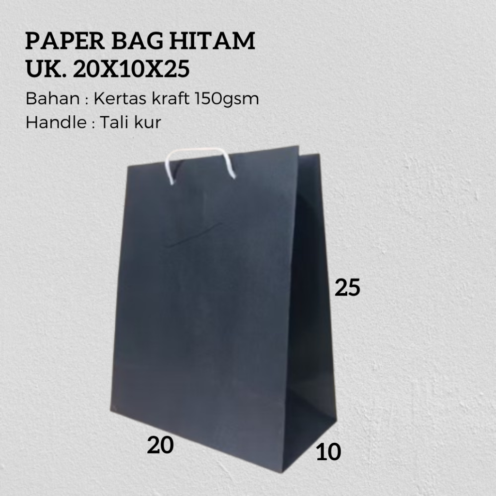 

Paper Bag Hitam 20x10x25 | tas kertas