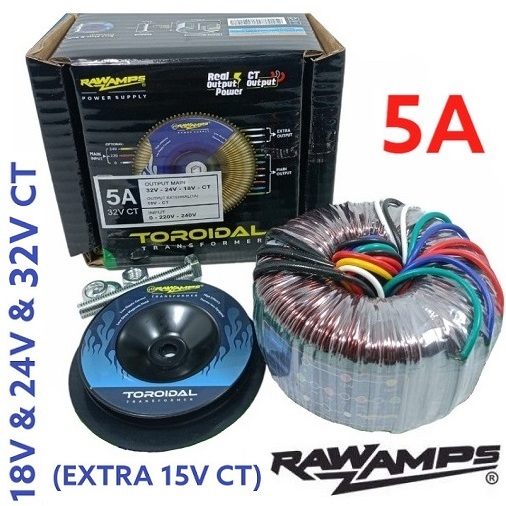TRAFO TOROID DONAT 5A CT 18V - 24V - 32V RAWAMPS / Trafo Toroidal Donat 5A 18V & 24V & 32 V Extra