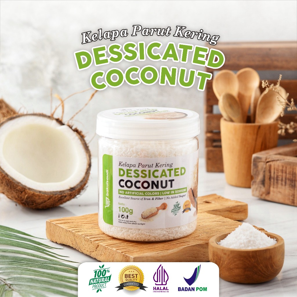 

Dessicated Coconut Flakes Premium Original 100% Kelapa Parut Serut Kering Organik Asli