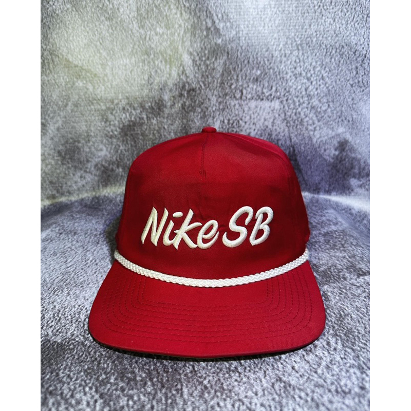 Topi Nike SB Unstructured Dri-Fit Hat Red White Original