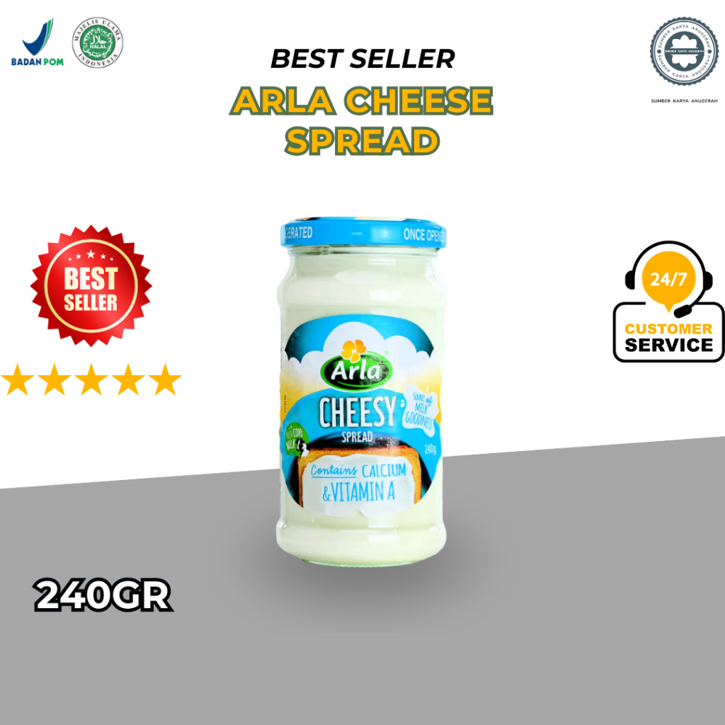 

KRIM KEJU | ARLA CHEESE SPREAD 240gr | 100% ORIGINA HALAL BPOM