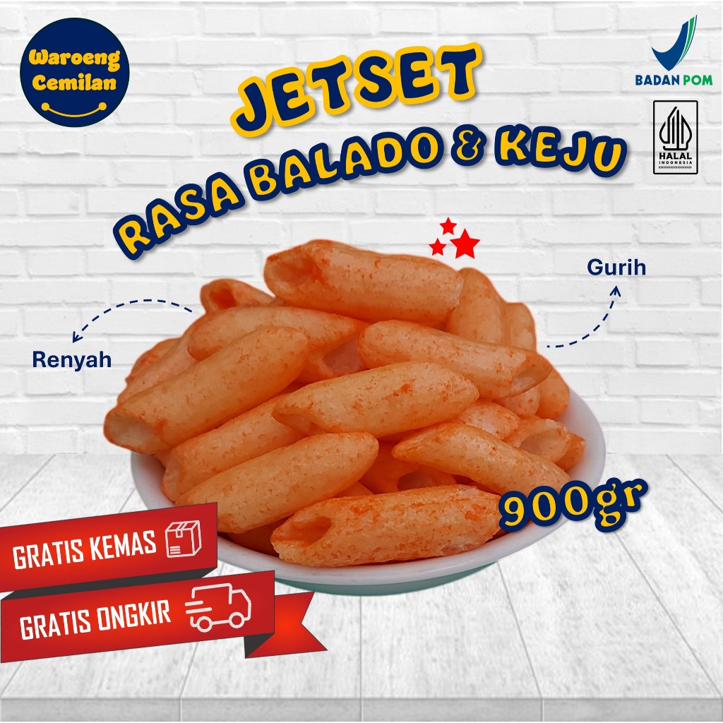 

Snack Cemilan Jetset Rasa Balado Keju 900gr