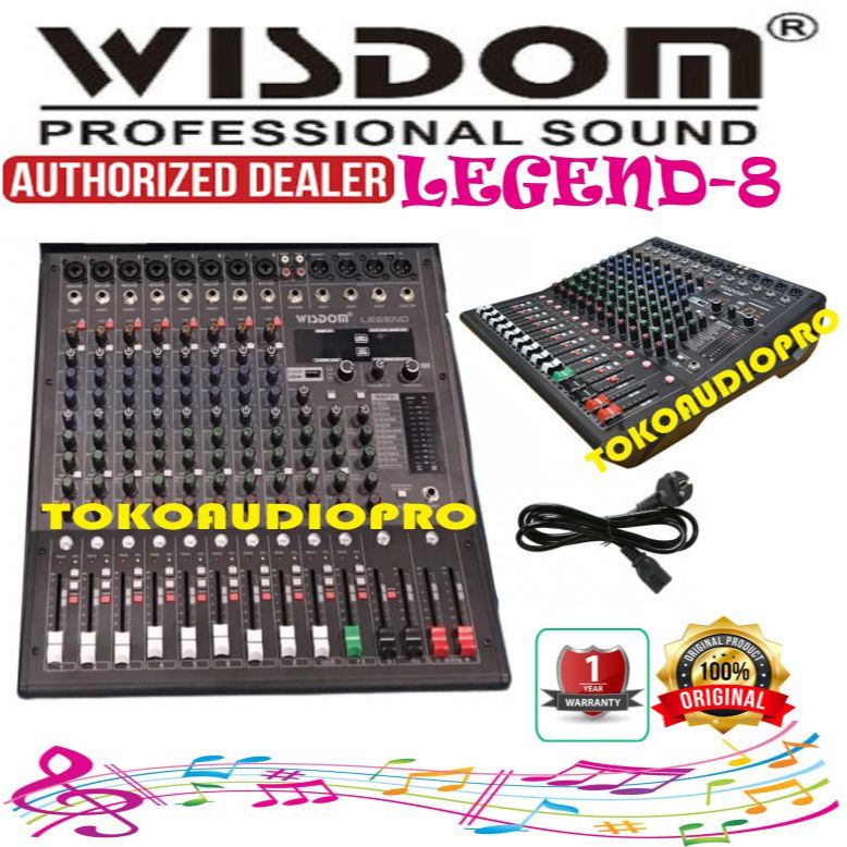 Mixer Wisdom Legend 8 8-Channel Mixer Wisdom with Efek Wisdom Legend8