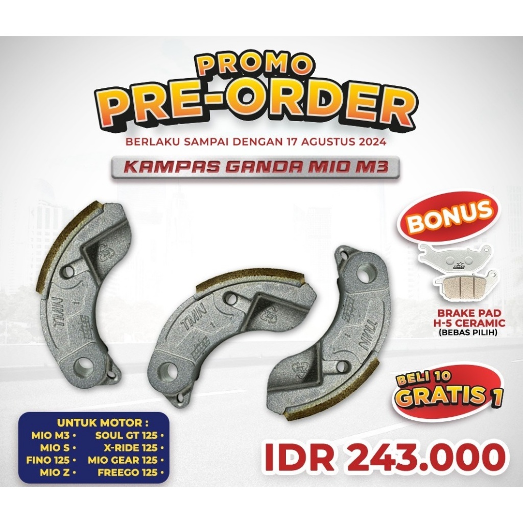 KAMPAS GANDA BRT MIO M3 MIO GEAR 125 MIO Z MIO S SOUL GT X-RIDE FINO FREEGO 125