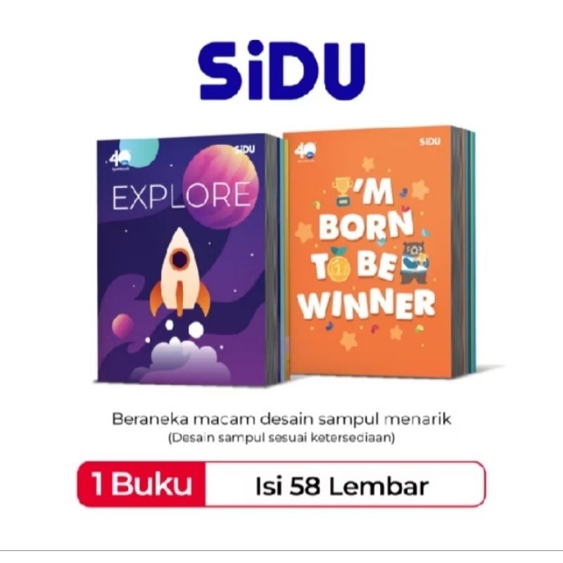 

buku tulis / buku sidu / buku sidu 58 / buku tulis tebal / buku sinar dunia / buku sidu isi 58 lembar